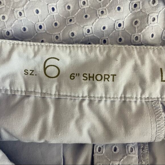 Loft purple periwinkle eyelet embroidered cottagecore romantic shorts 6 - Picture 6 of 7